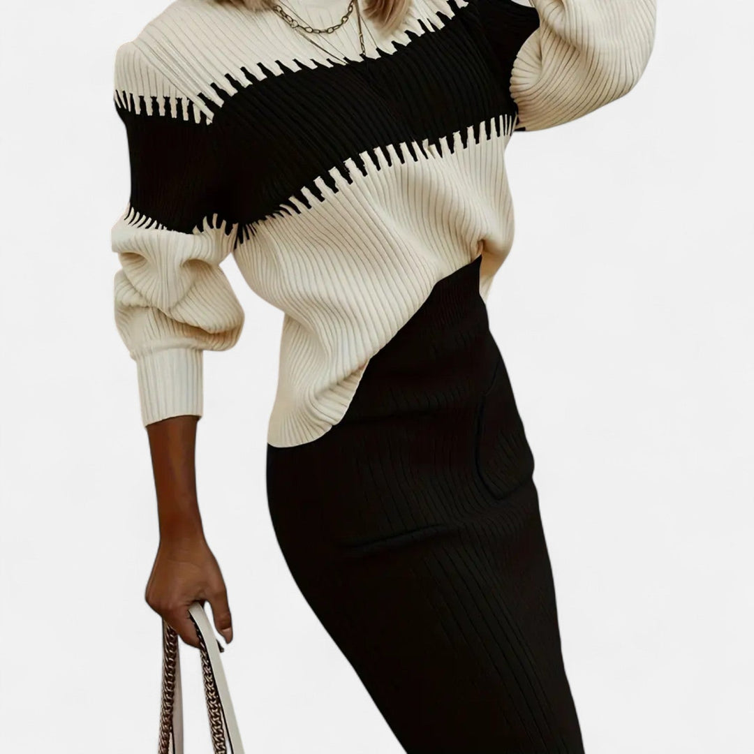 Ribbed Knit Two-Piece Set