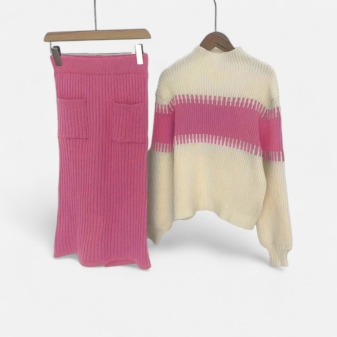 Ribbed Knit Two-Piece Set