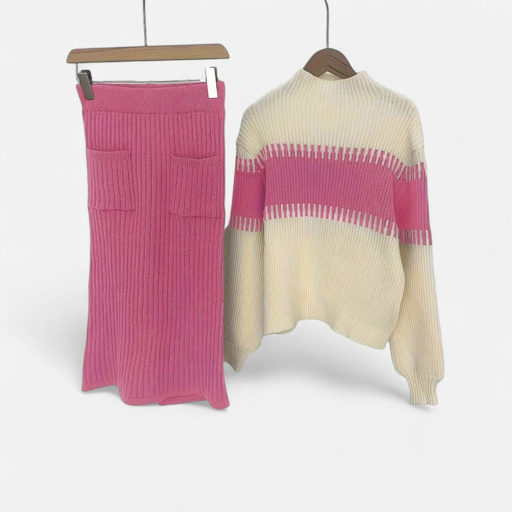 Ribbed Knit Two-Piece Set