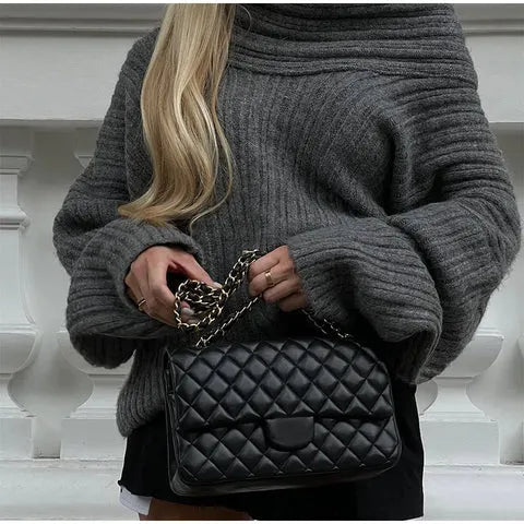 Off-Shoulder Ribbed Sweater