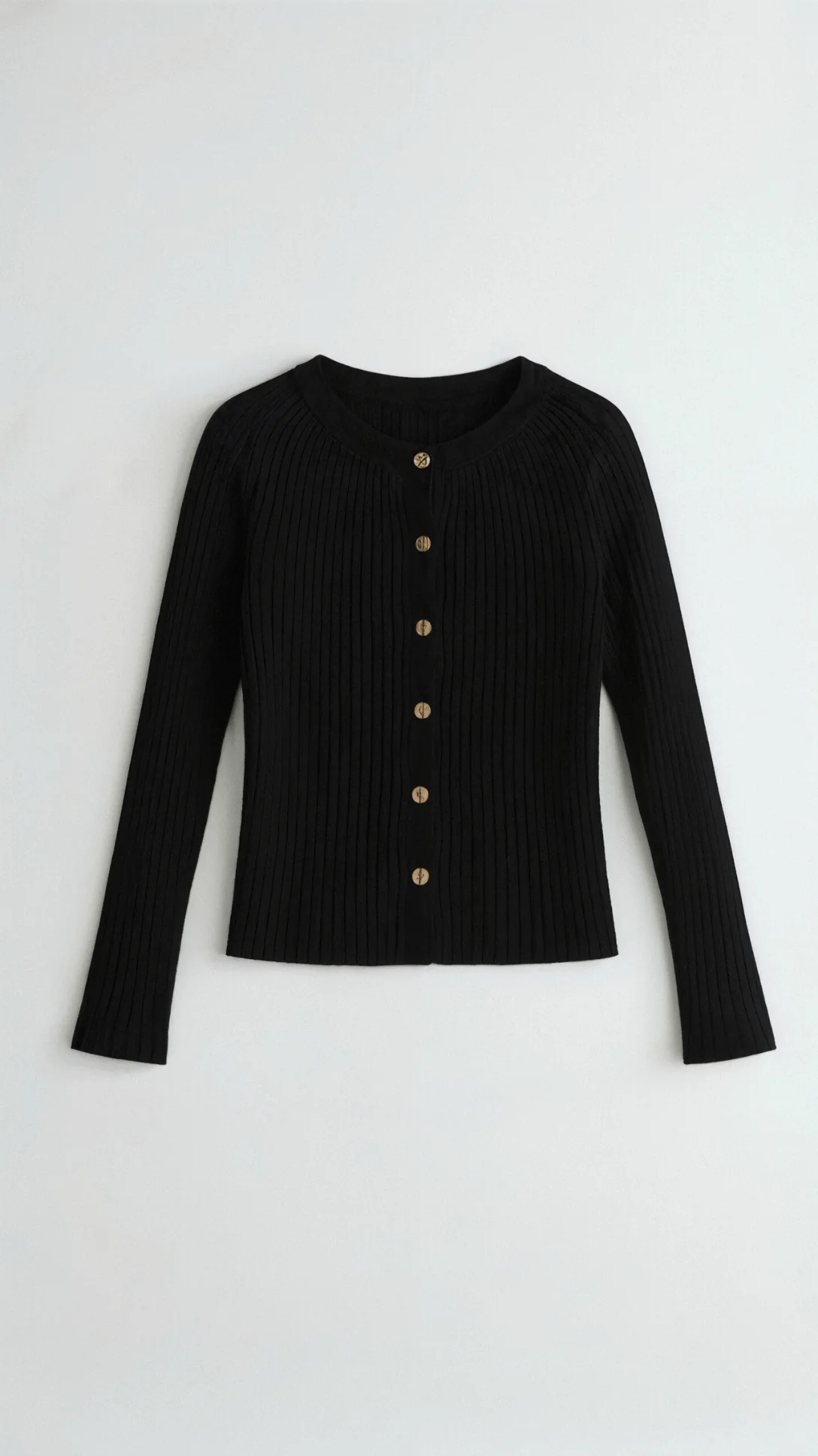 Slim Fit Ribbed Cardigan