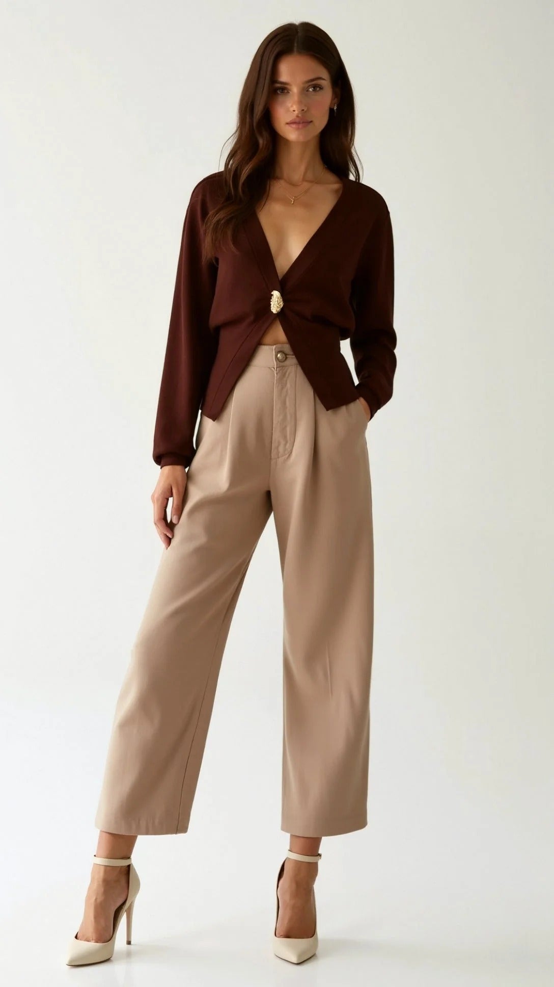 Deep V Statement Cardigan