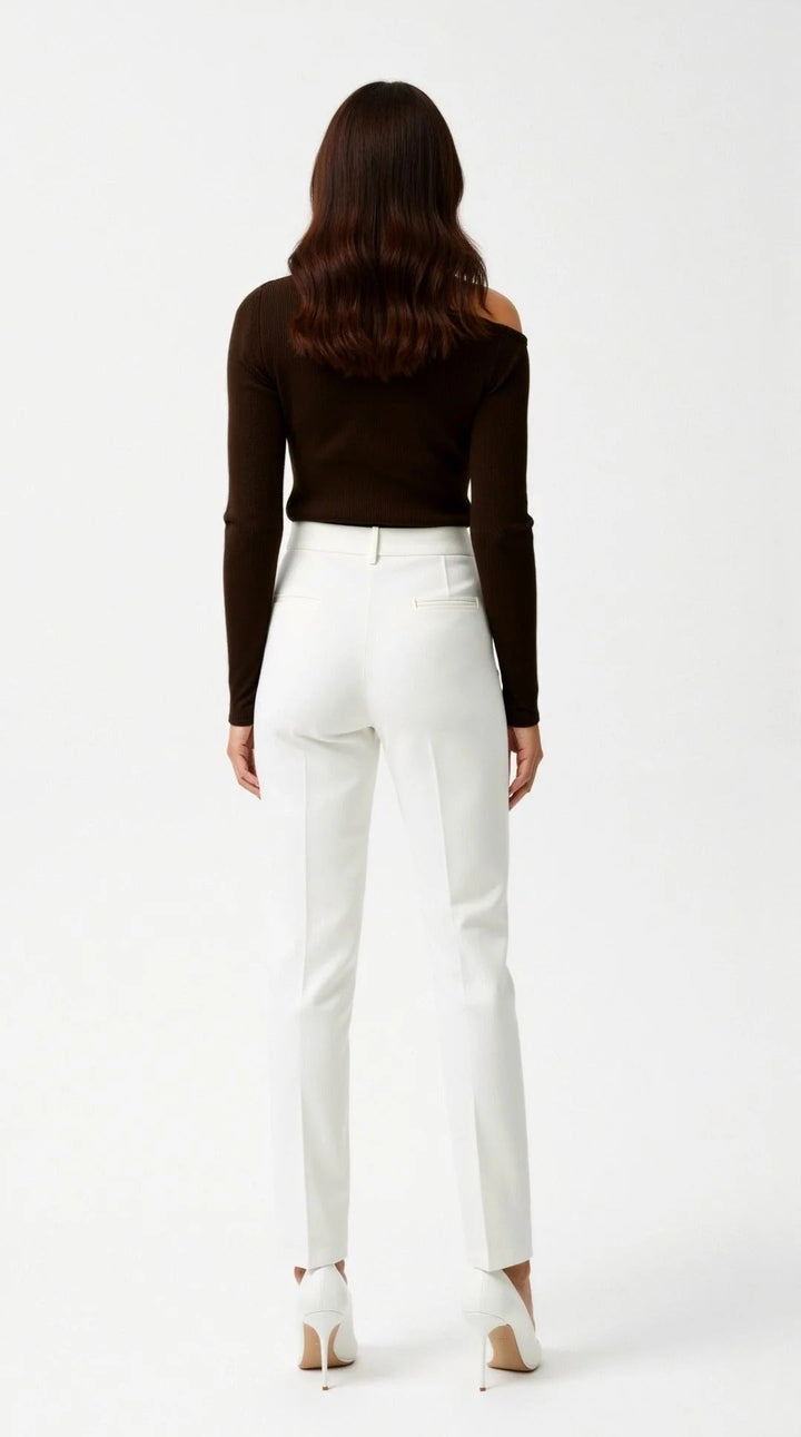 Ribbed Asymmetric Long Sleeve