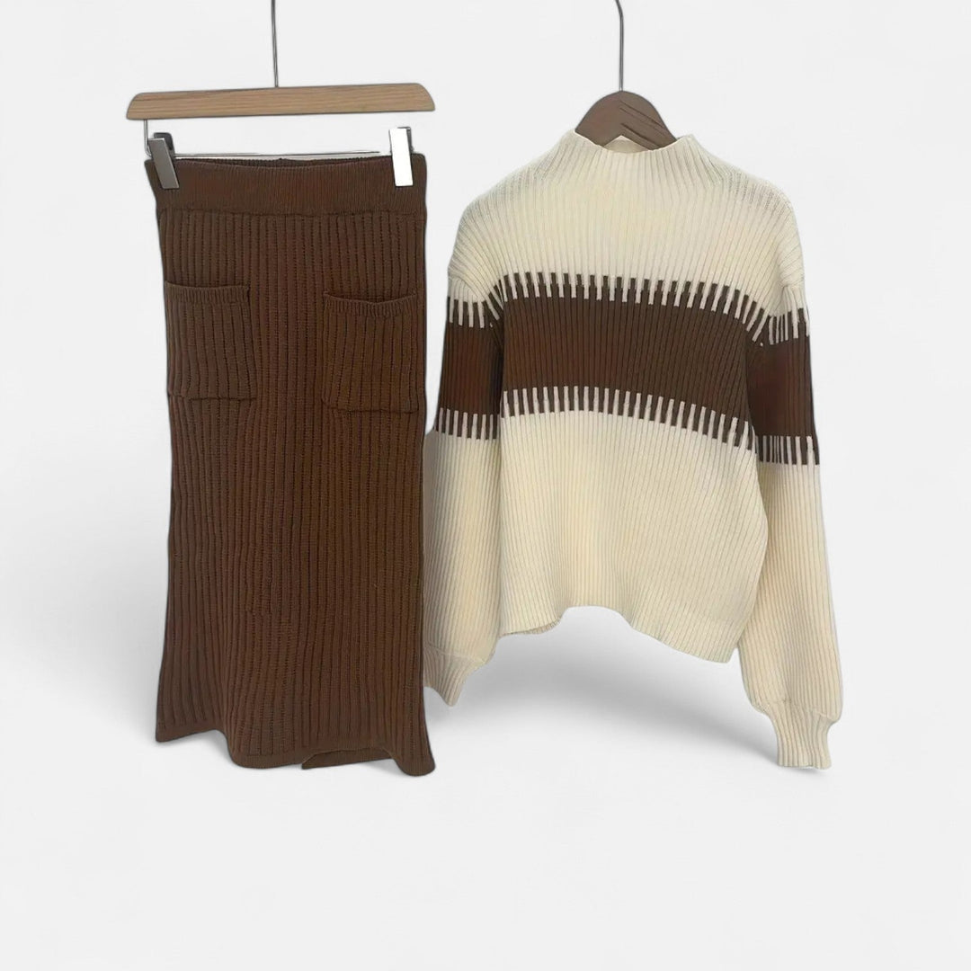 Ribbed Knit Two-Piece Set