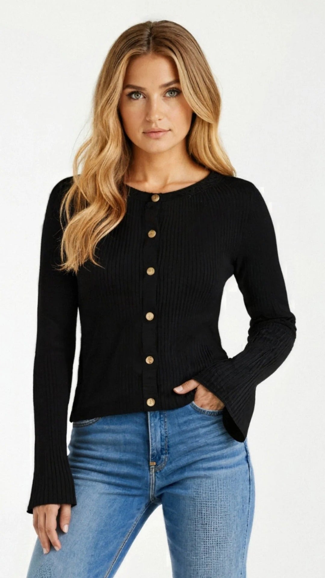 Slim Fit Ribbed Cardigan