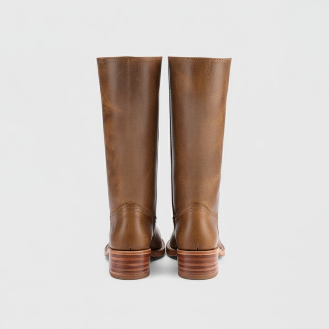 Catherine | Women’s Leather Knee-High Boots with Heels