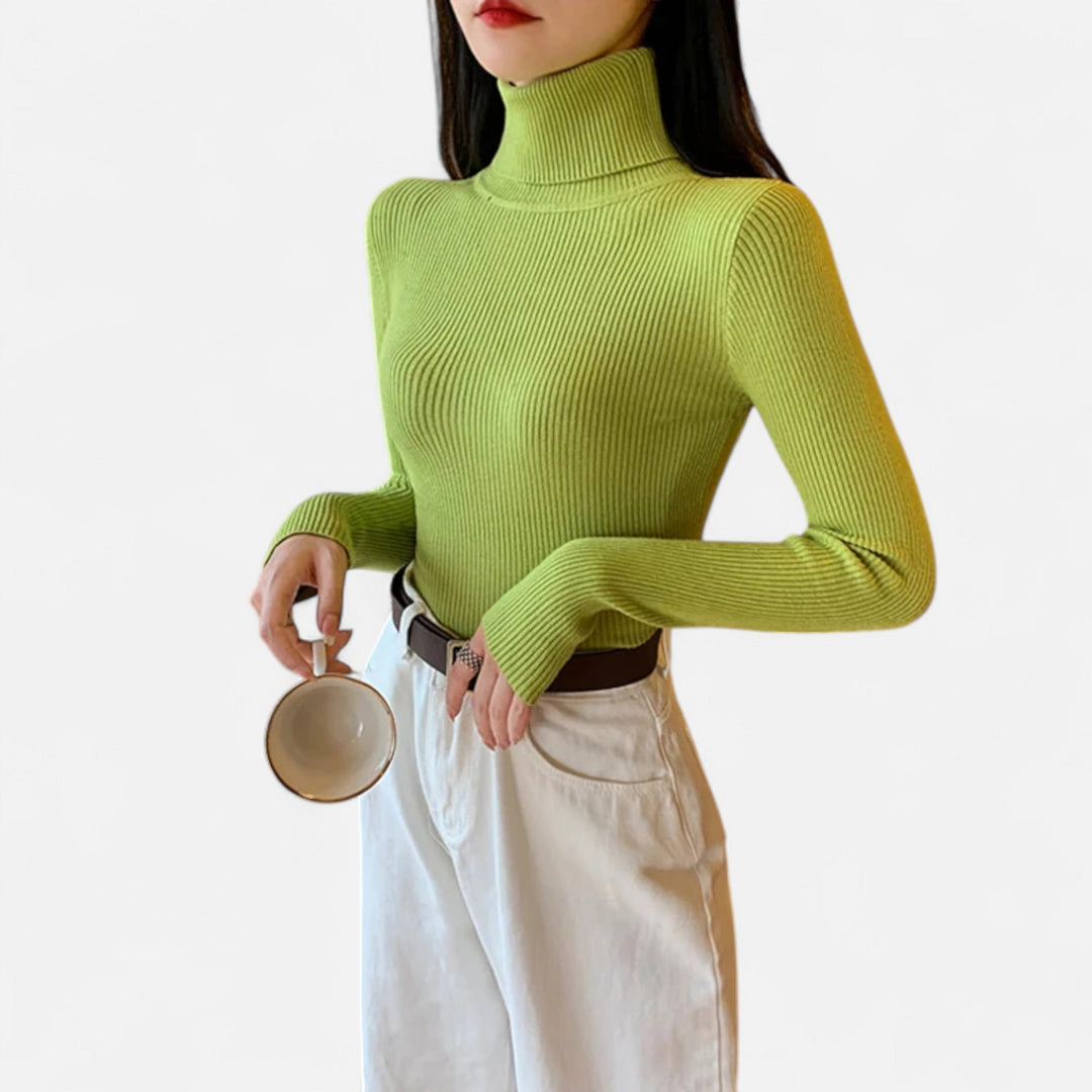 Ribbed Mock Neck Top