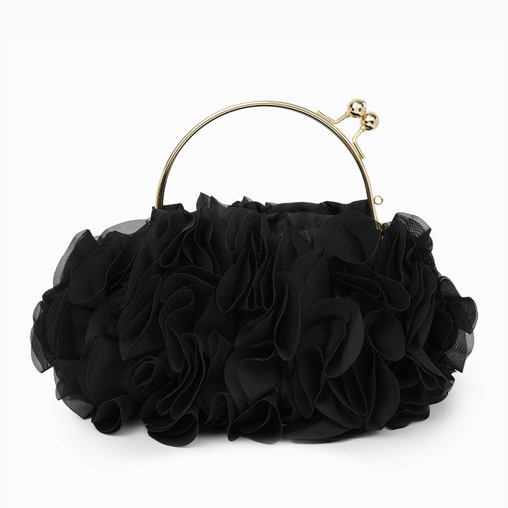 Marilyn - Ruched Ruffle Evening Clutch Bag