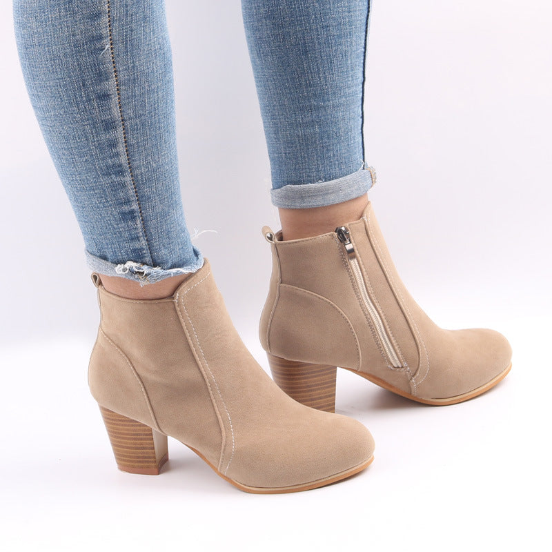Emily | Fashion Women’s Suede Style Zipper Boots