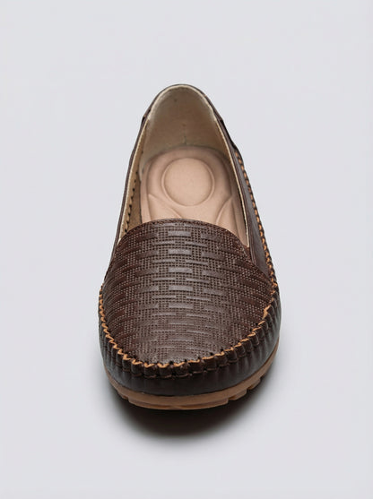 Women’s Coffee Brown Comfortable Slip On Loafers