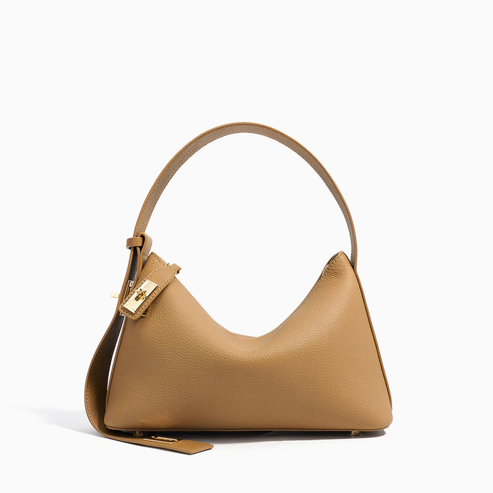 Delia - Sculpted Lock Shoulder Bag