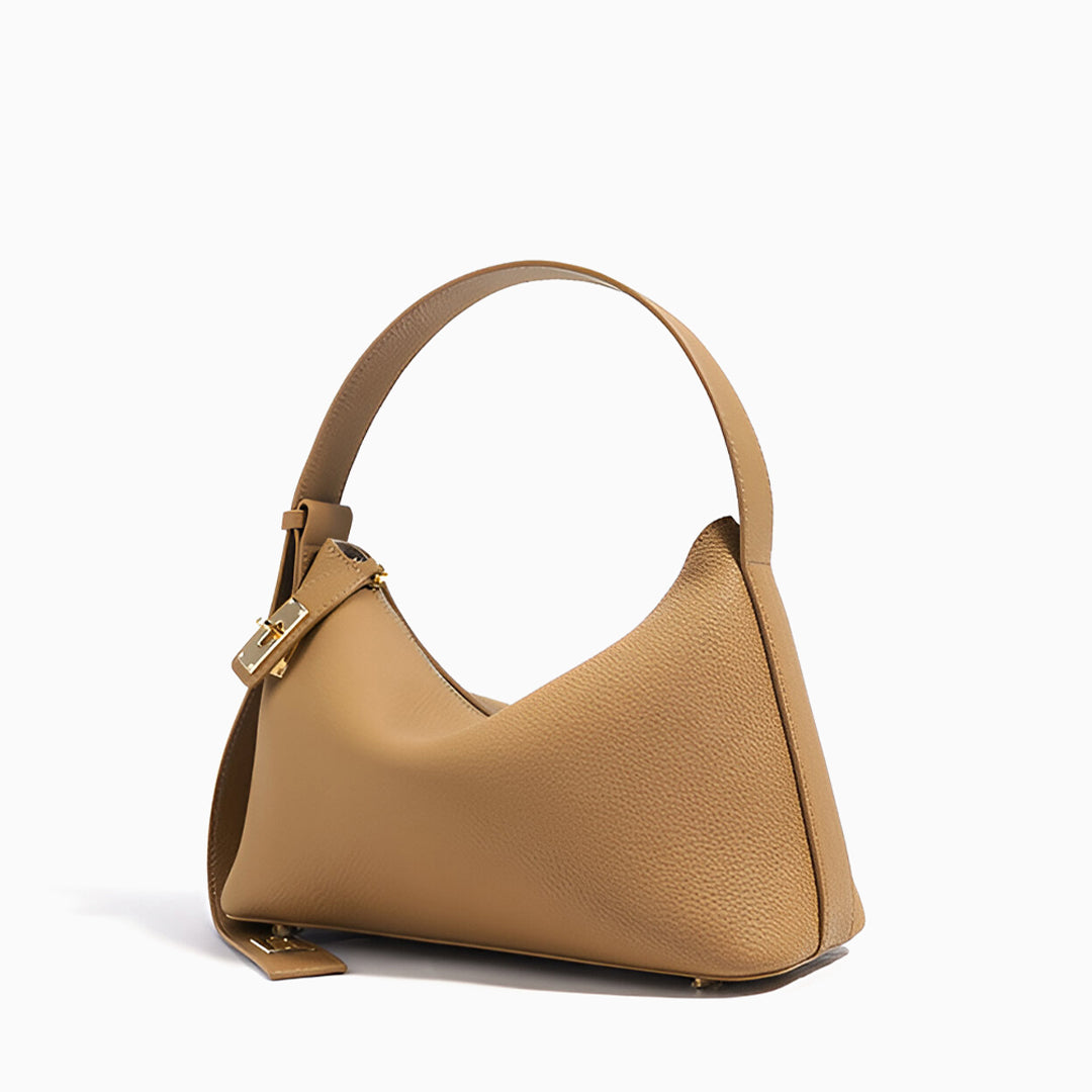 Delia - Sculpted Lock Shoulder Bag