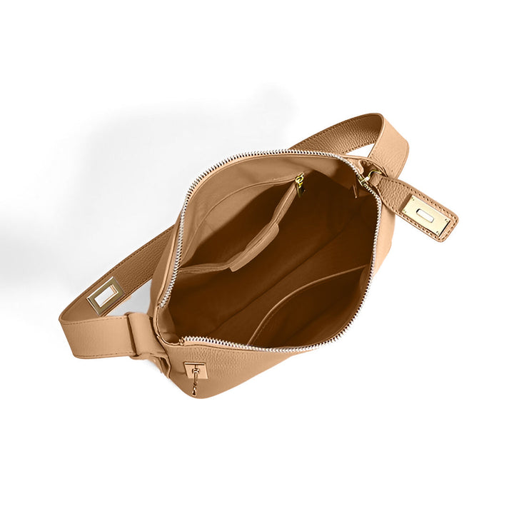 Delia - Sculpted Lock Shoulder Bag